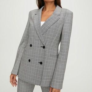 Aritzia Sunday Best FRESHMAN CHECK BLAZER